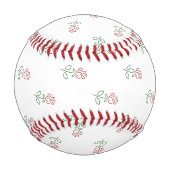 Balle De Baseball Roses Rouges, Motif De Roses, Fleurs (Dos)