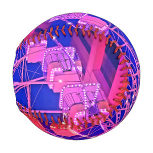 Balle De Baseball Roue rose et rouge Ferris