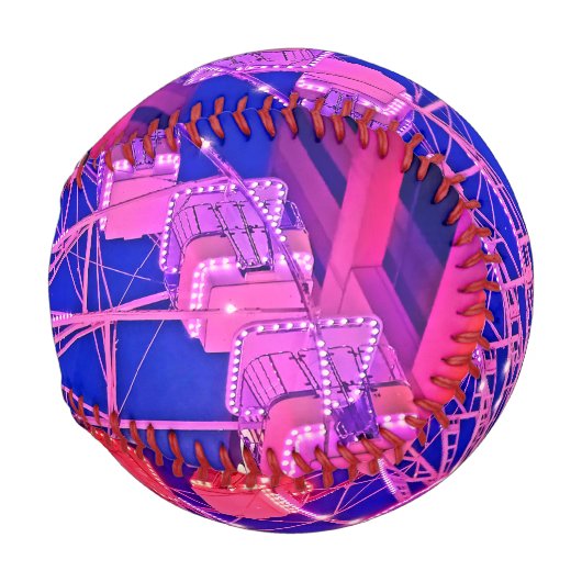 Balle De Baseball Roue rose et rouge Ferris (Devant Droite)