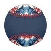 Balle De Baseball Rouge, Blanc & Bleu Tie-dye (Dos)