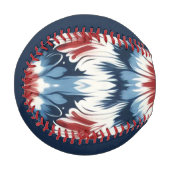 Balle De Baseball Rouge, Blanc & Bleu Tie-dye (Devant Gauche)