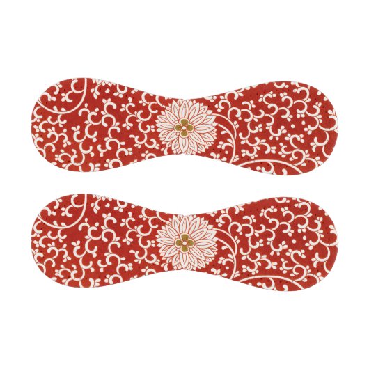 Balle De Baseball Rouge Floral Vibrant Ornate Classé Motif (Panneaux)