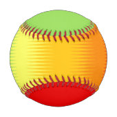 Balle De Baseball Rouge orange jaune vert (Dos)