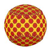Balle De Baseball Ruban de fleurs rouges par Kenneth Yoncich (Dos)