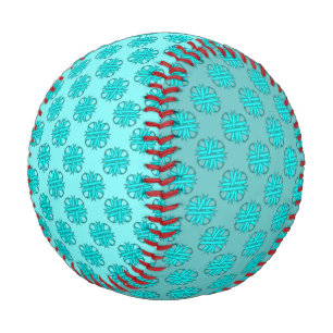Balle De Baseball Ruban de trèfle bleu/Turquoise par Kenneth Yoncich