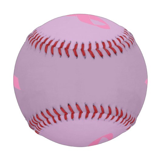 Balle De Baseball Ruban rose Custom Basball (Devant)
