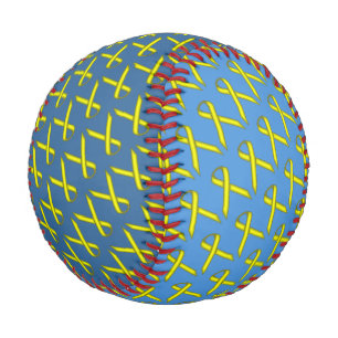 Balle De Baseball Ruban standard jaune par Kenneth Yoncich