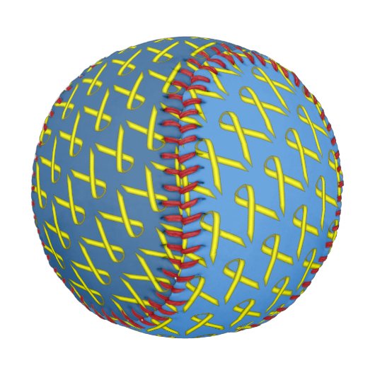 Balle De Baseball Ruban standard jaune par Kenneth Yoncich (Angle)