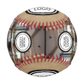 Balle De Baseball Rustic Ajouter Logo Texte Personnalisé Société Pho (Dos)