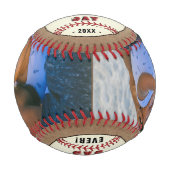 Balle De Baseball Rustic Best Papa heureux Père`s Day 2 Photo (Devant)