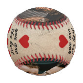 Balle De Baseball Rustic Best Papa Red Heart 2 Photo (Dos)