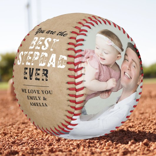 Balle De Baseball Rustic Best Stepdad - Collage photo Jour 2
