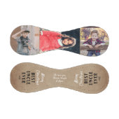 Balle De Baseball Rustic Best Uncle 3 Photo Joyeux Noël (Panneaux)