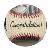 Balle De Baseball Rustic Félicitations Graduation Photo (Dos)