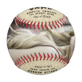 Balle De Baseball Rustic Félicitations Graduation Photo (Devant)