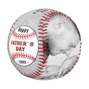 Balle De Baseball Rustic Happy Father`s Day 2 Photo Collage Baseball
