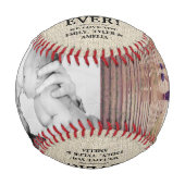 Balle De Baseball Rustic Joyeux Anniversaire Meilleur Papa Jamais Ph (Devant)