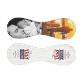 Balle De Baseball Rustic Meilleur Papa Joyeux Anniversaire Photo Bas (Panneaux)