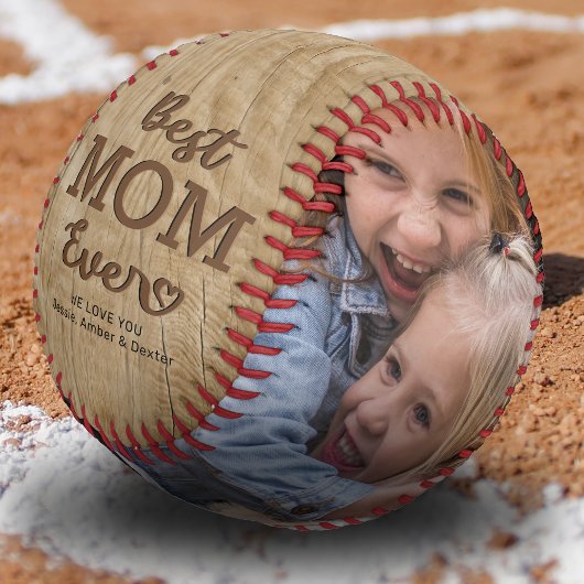 Balle De Baseball Rustic Meilleure maman jamais photo