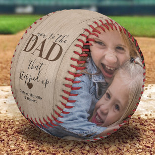 Balle De Baseball Rustic Steup Papa Fête des pères Photo Baseball