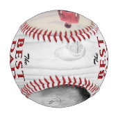 Balle De Baseball Rustic Wood Best Papa's Day Photo Collage (Dos)