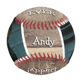 Balle De Baseball Rustique 2 photo meilleur papa jamais (Devant)