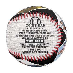 Balle De Baseball Rustique à mon père personnalisé 4 photos fête des