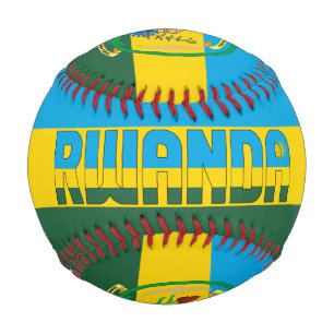 Balle De Baseball Rwanda Drapeau et blason Patriotique