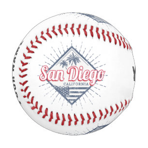 Balle De Baseball San Diego City Californie Palmiers rétro Vintage