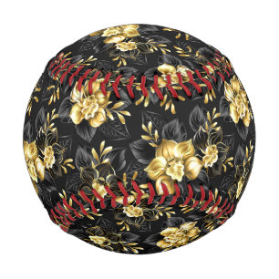 Balle De Baseball Sans couture avec orchidées de bijoux