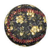 Balle De Baseball Sans couture avec orchidées de bijoux (Devant Gauche)
