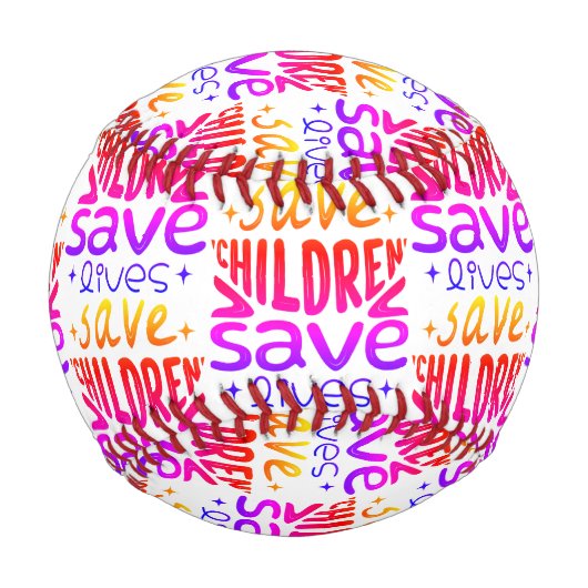 Balle De Baseball Sauver les enfants, sauver des vies (Devant)