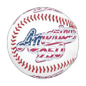 Balle De Baseball Script Drapeau Semiquincentenaire America 250 (Devant Gauche)