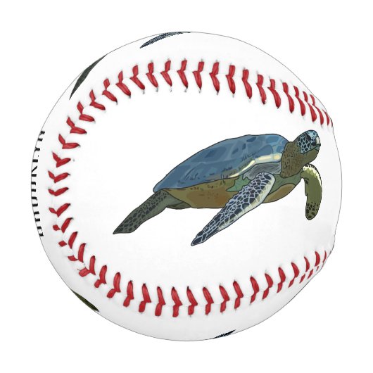 Balle De Baseball Sea turtle cartoon (Devant Gauche)