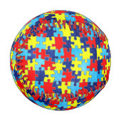Balle De Baseball Sensibilisation sur l'autisme-Puzzle par Shirley T (Devant Gauche)