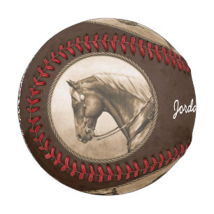 Balle De Baseball Sepia Brown