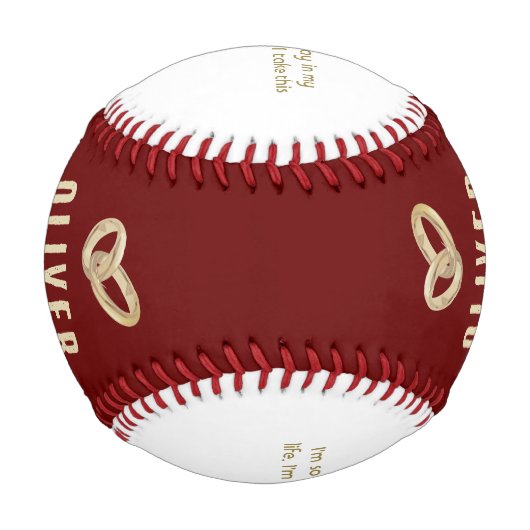 Balle De Baseball Serez-vous mon meilleur nom personnalisé (Dos)