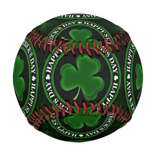 Balle De Baseball shamrock vert/noir St Patrick's Day Thunder_Cove (Dos)