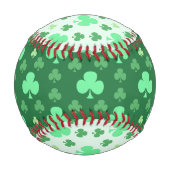 Balle De Baseball Shamrocks verts chanceux (Devant)
