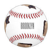 Balle De Baseball Siamese cat cartoon (Dos)