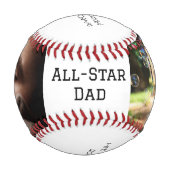Balle De Baseball Signatures de l'enfant papa étoilé Fête des pères  (Devant)