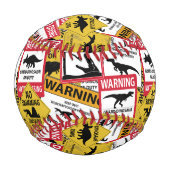 Balle De Baseball Signes de prudence Dinosaure (Devant)