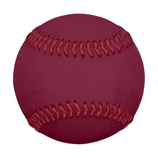 Balle De Baseball Simple Couples | White & Burgundy (Devant)