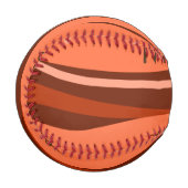 Balle De Baseball simple lettre initiale monogramme ajouter nom art (Devant Gauche)