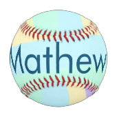 Balle De Baseball simple lettre initiale monogramme ajouter votre no (Devant)