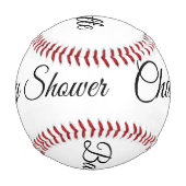 Balle De Baseball SIMPLE MINIMAL.CUTIE ADD NAME BABY baby shower Thr (Dos)
