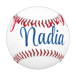 Balle De Baseball simple minimal girl boss ajouter nom texte image e