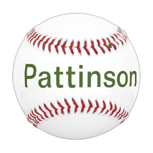 Balle De Baseball Simple minimal vert ajoutez votre texte nom photo