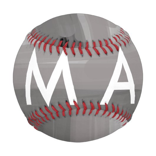 Balle De Baseball Simple monogramme ajouter votre nom lettre man min (Devant)
