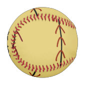 Balle De Baseball Simple monogramme ajouter votre nom lettre man min (Devant Gauche)
